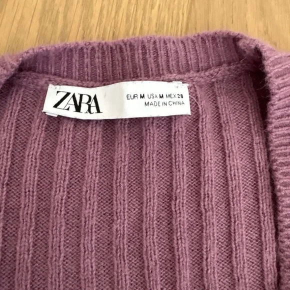 Zara Purple Ribbed Knit Set - Picture 2 of 5